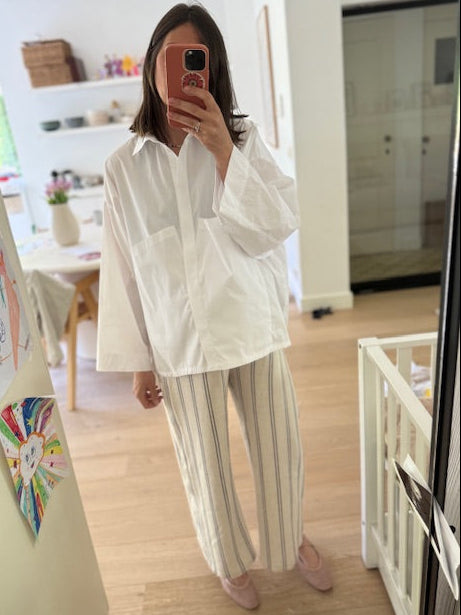 Jacqueline wide leg pantalon striped
