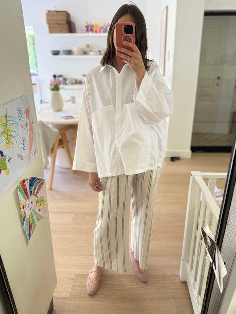 Jacqueline wide leg pantalon striped