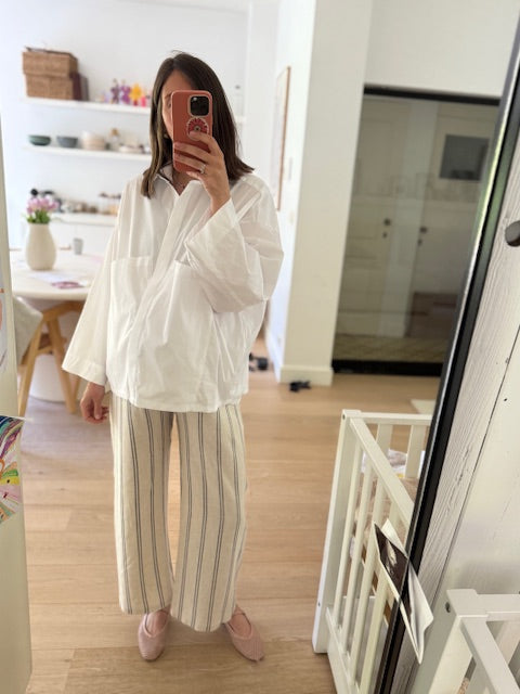 Jacqueline wide leg pantalon striped