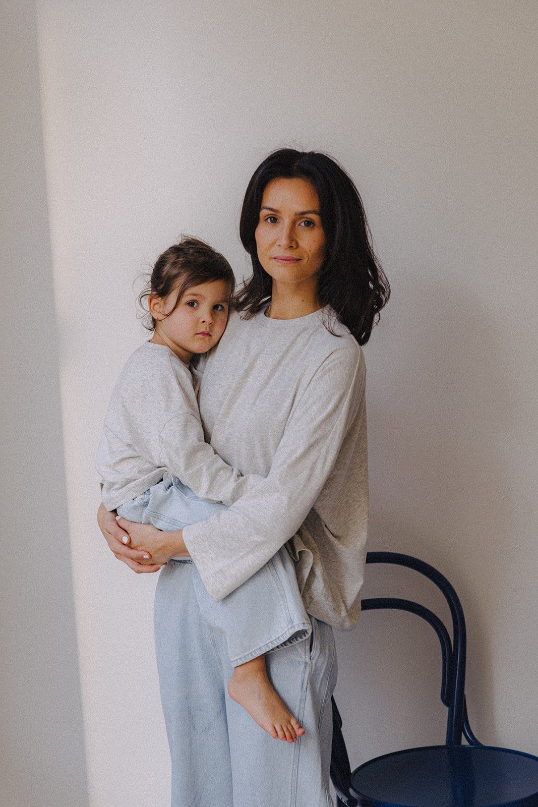 Claudia oversized longsleeve top grey melange