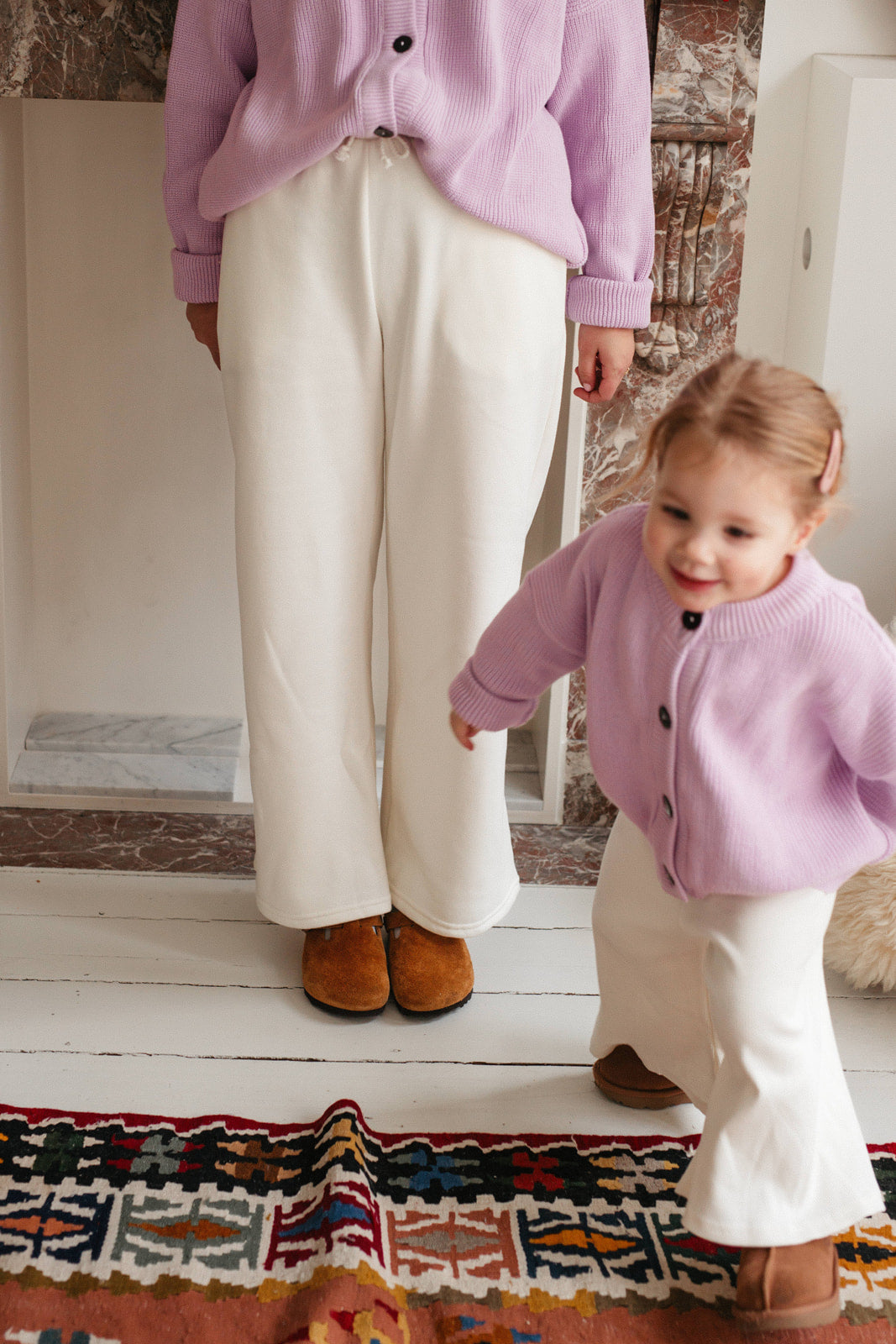 Anna wide leg joggers off white