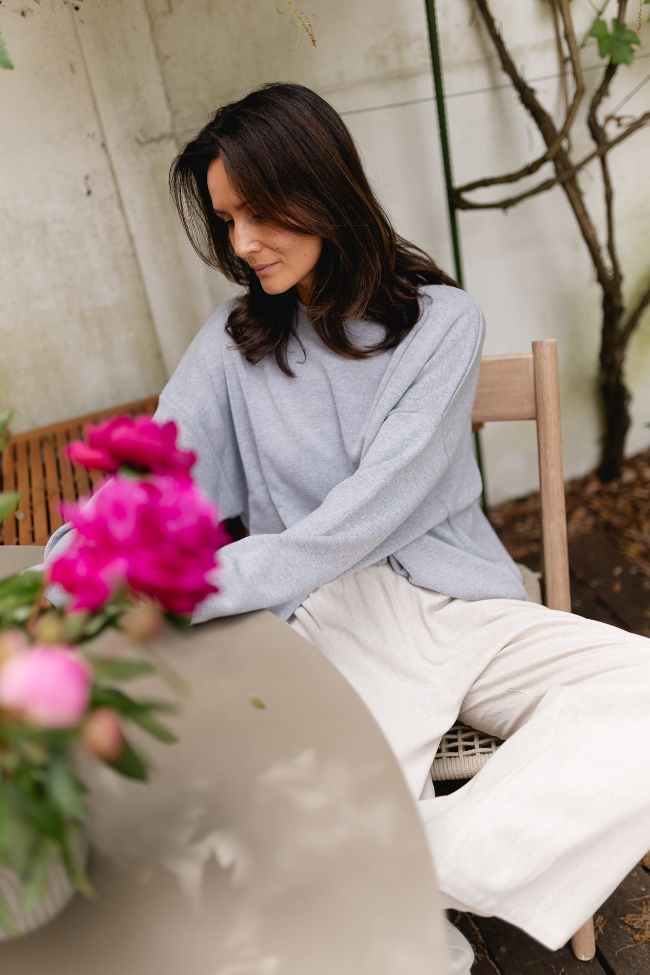 Chloé knit grey melange