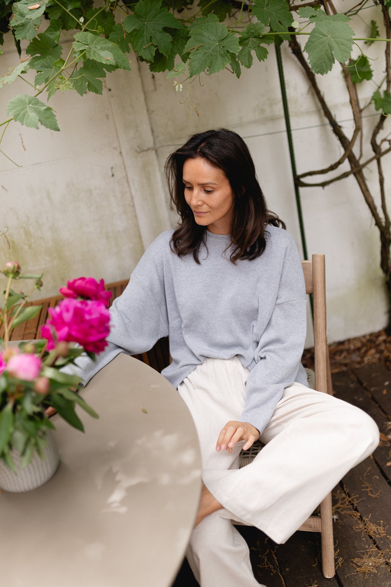 Chloé knit grey melange