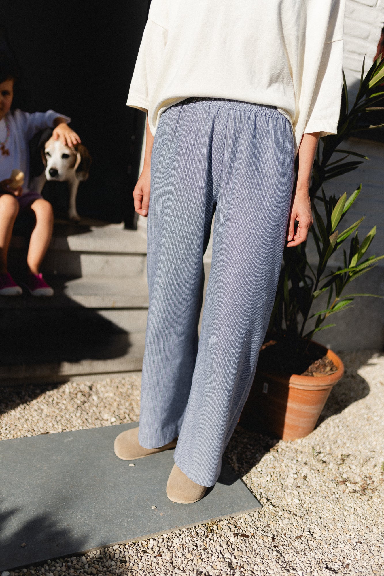 Oona wide leg pantalon