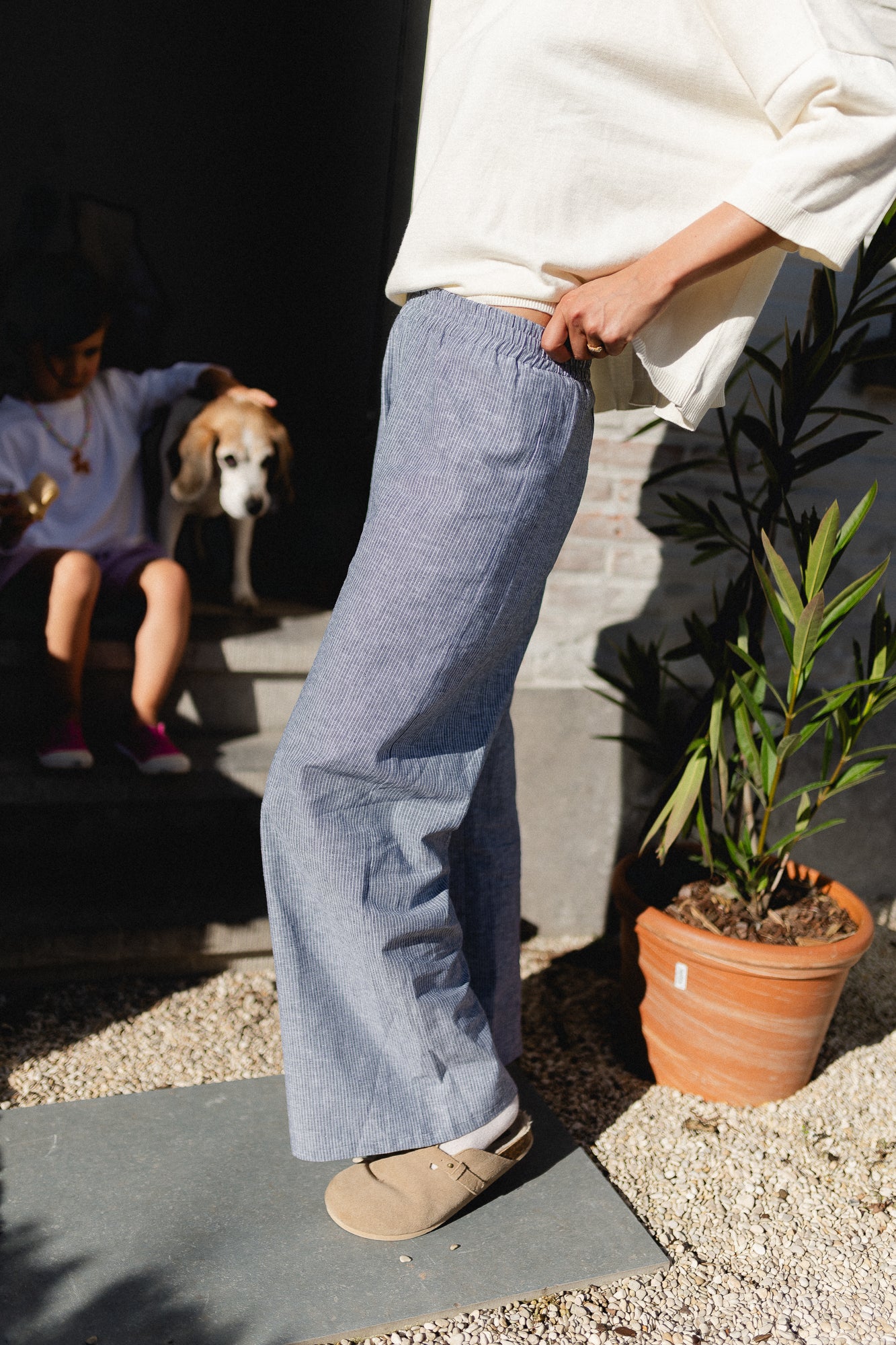 Oona wide leg pantalon