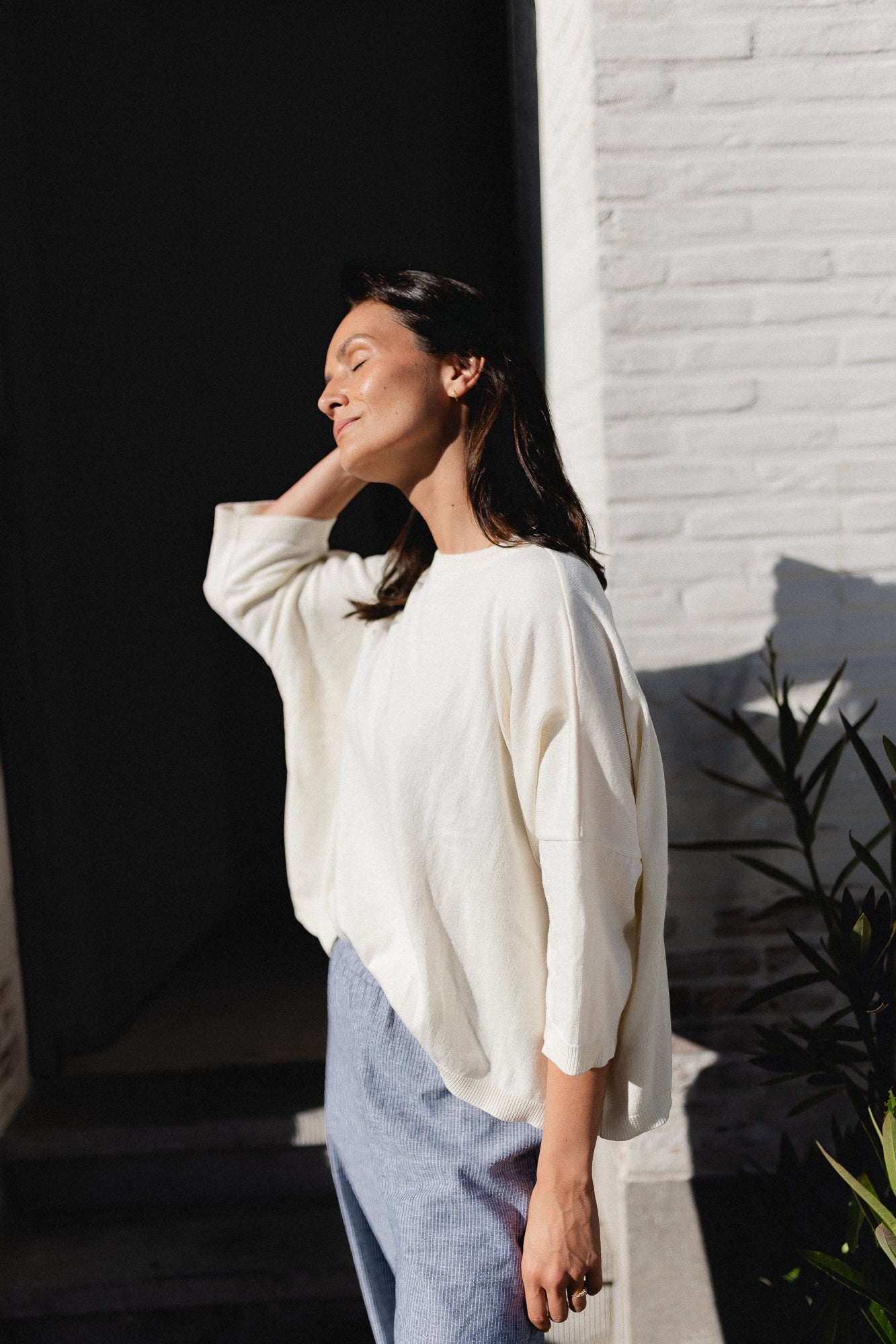 Lily oversized knit off-white