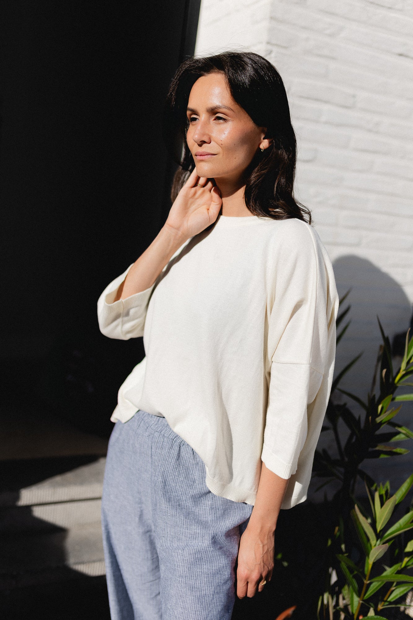 Lily oversized knit off-white