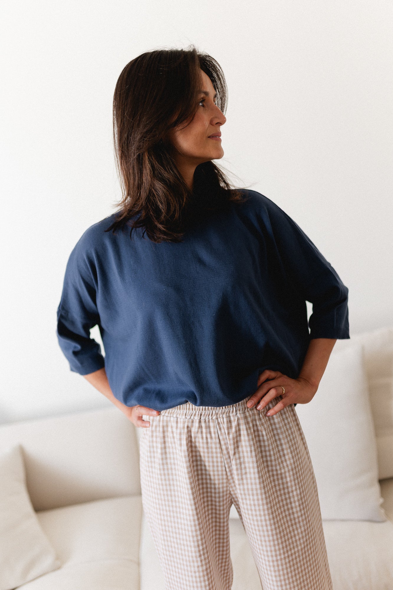 Lily oversized knit navy
