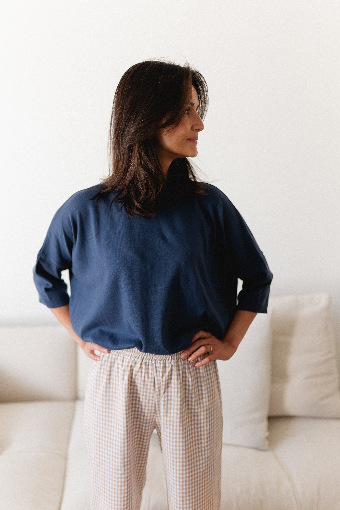 Lily oversized knit navy