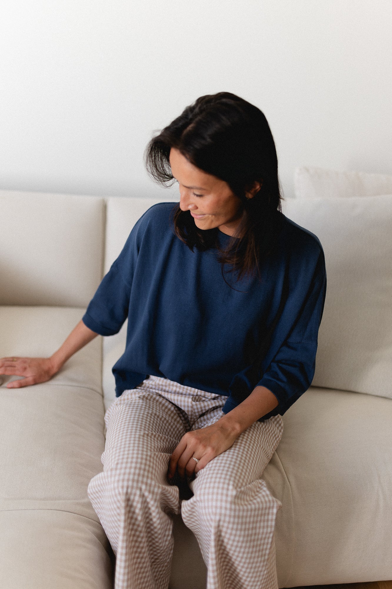 Lily oversized knit navy