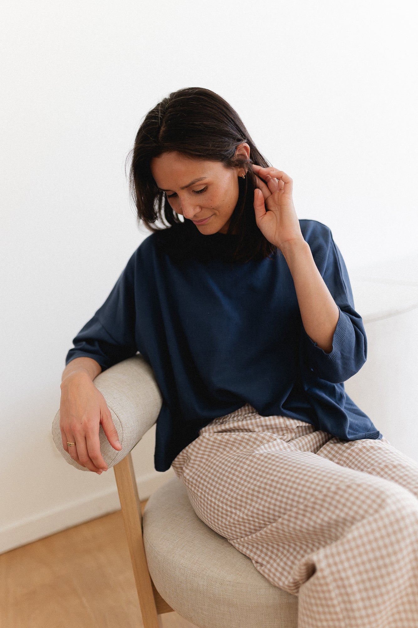 Lily oversized knit navy