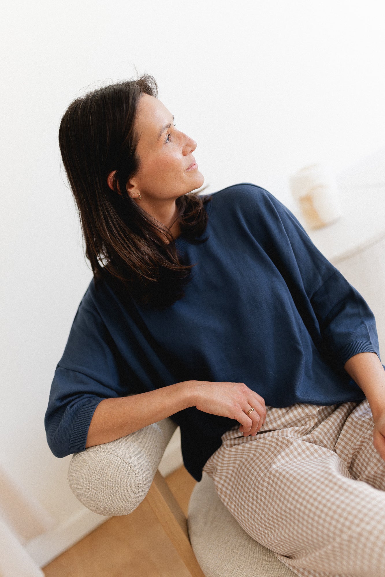 Lily oversized knit navy