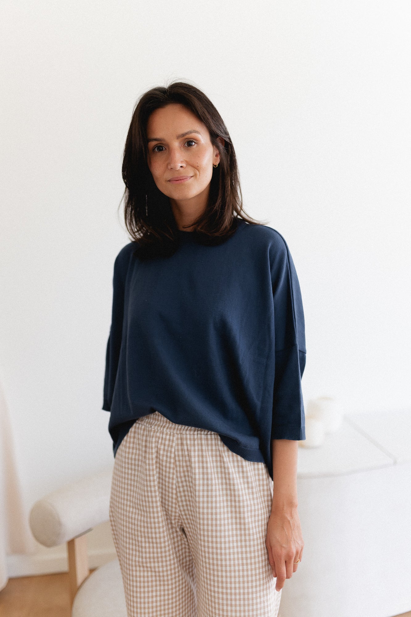 Lily oversized knit navy