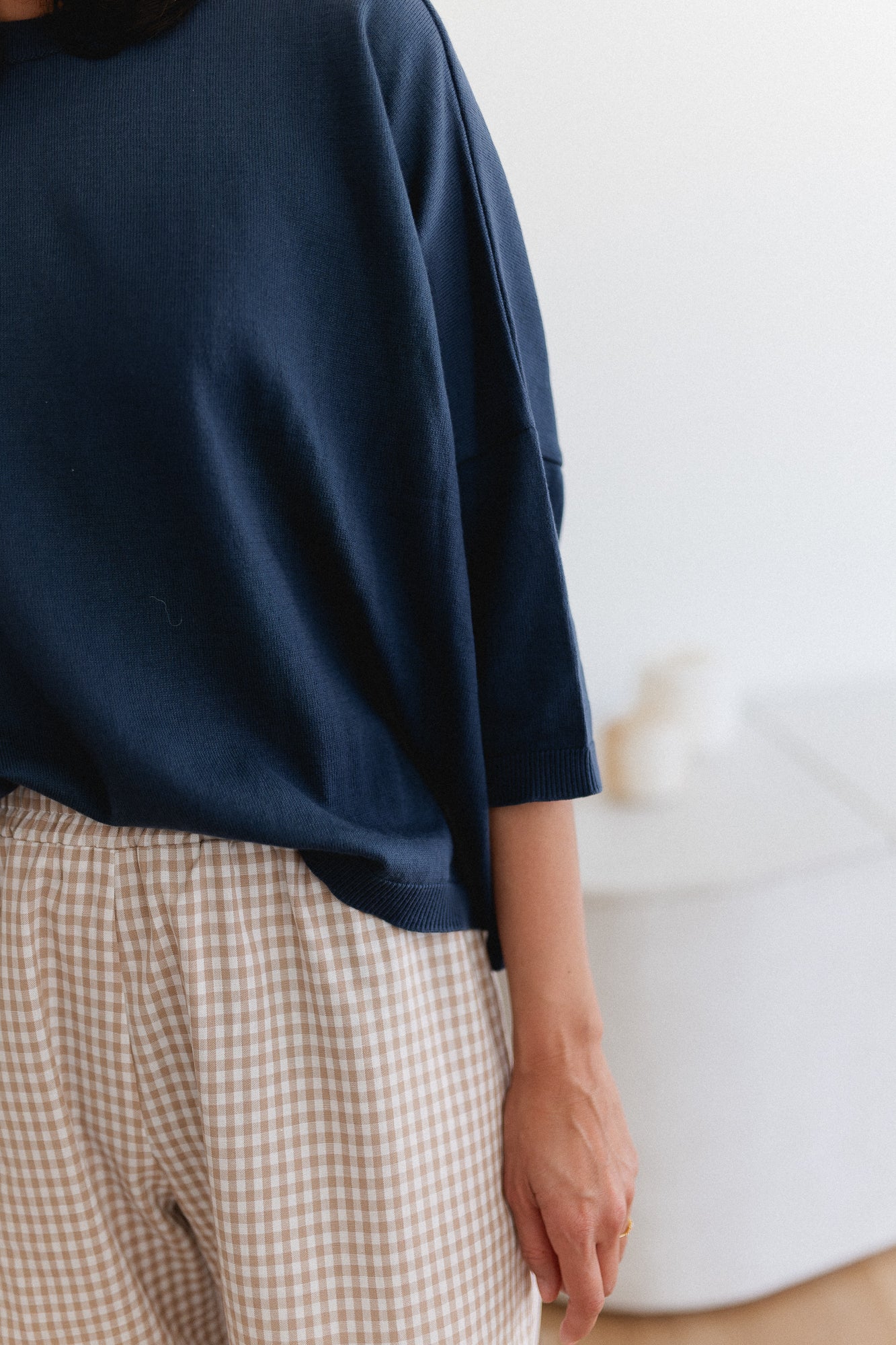Lily oversized knit navy