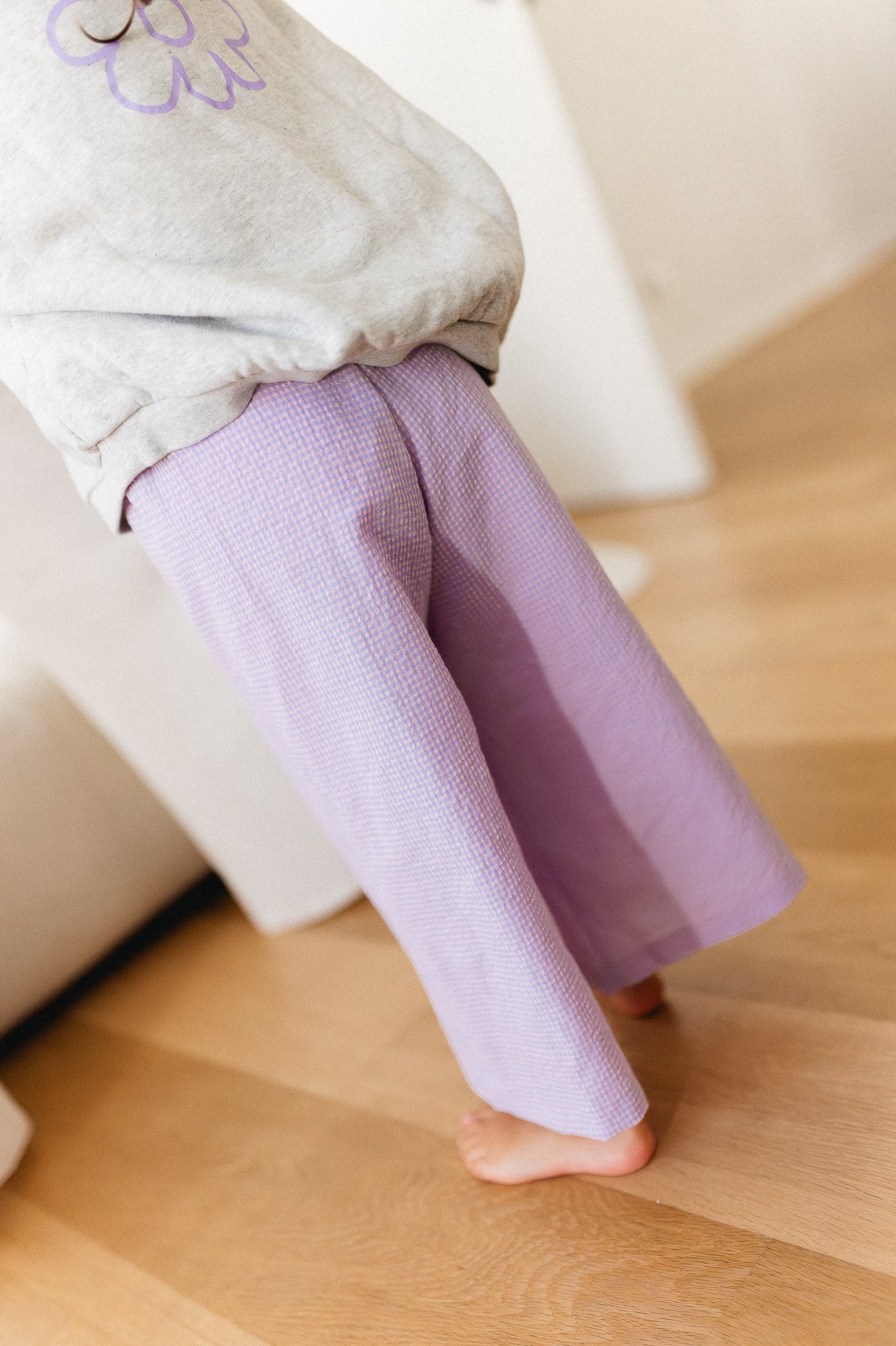 Little Poppy seersucker pantalon