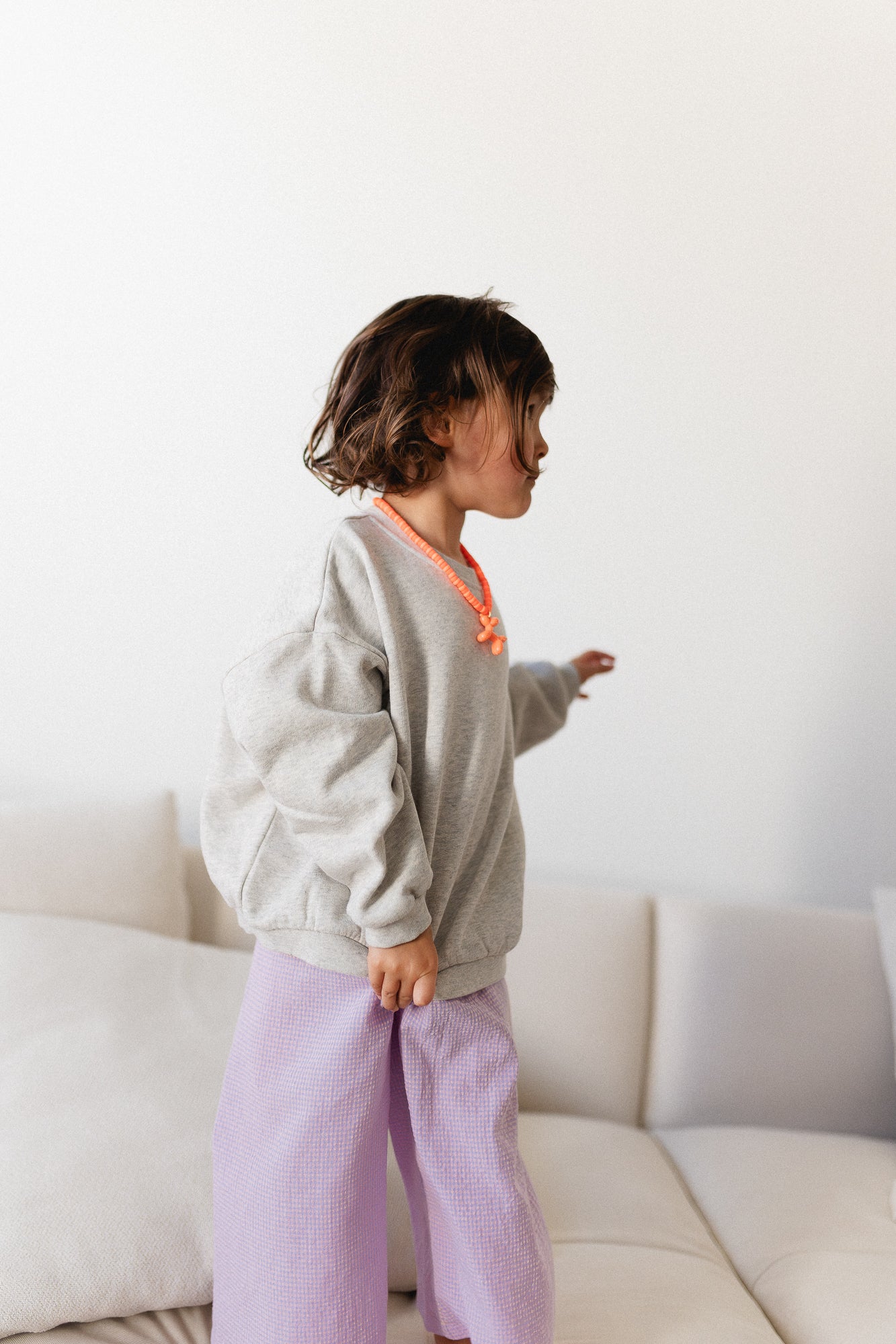 Little Poppy seersucker pantalon