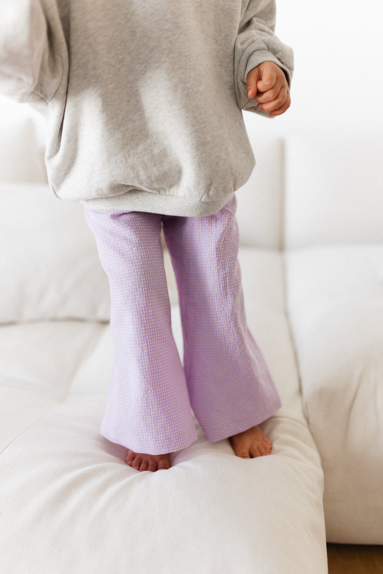 Little Poppy seersucker pantalon