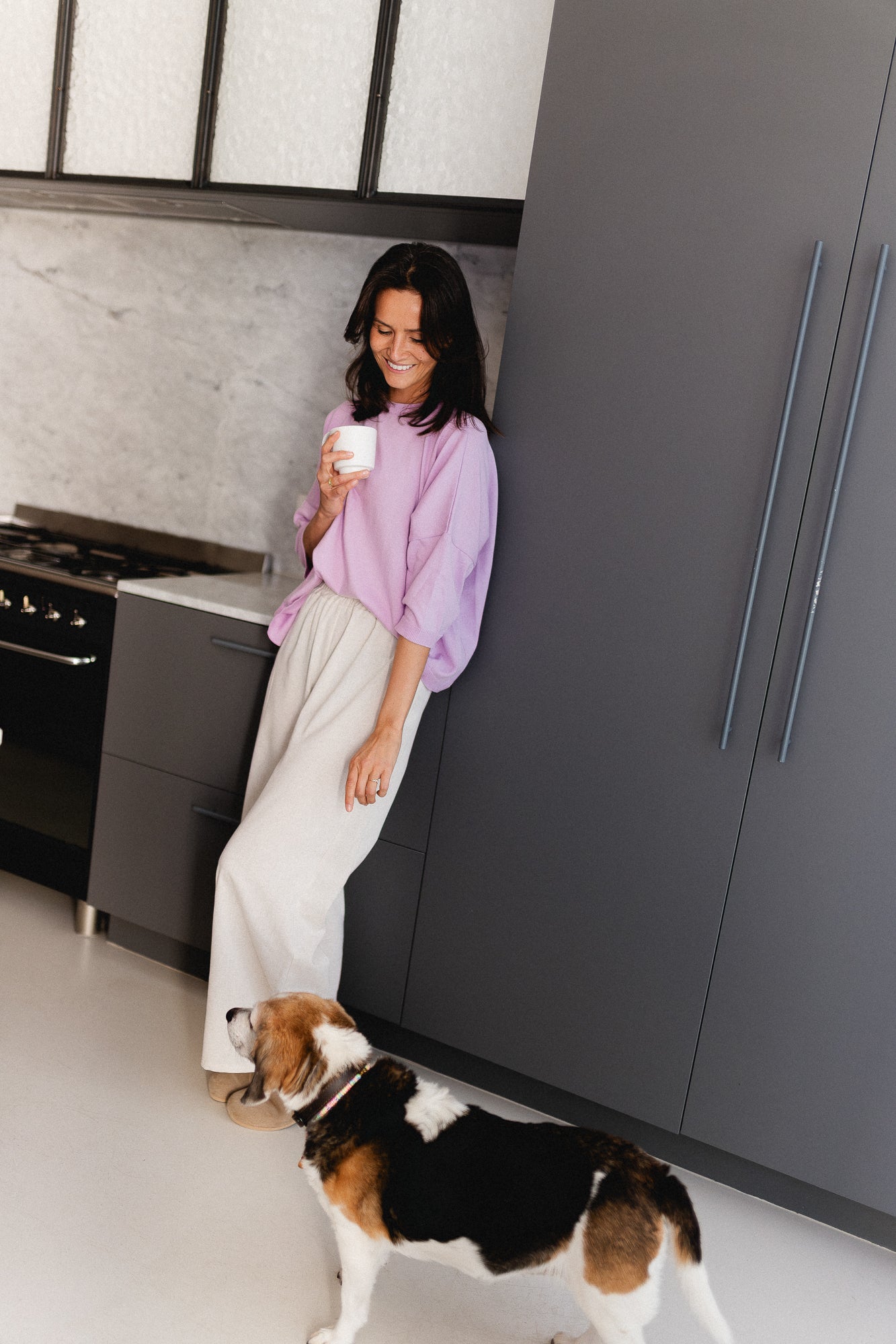 Lily oversized knit lilac