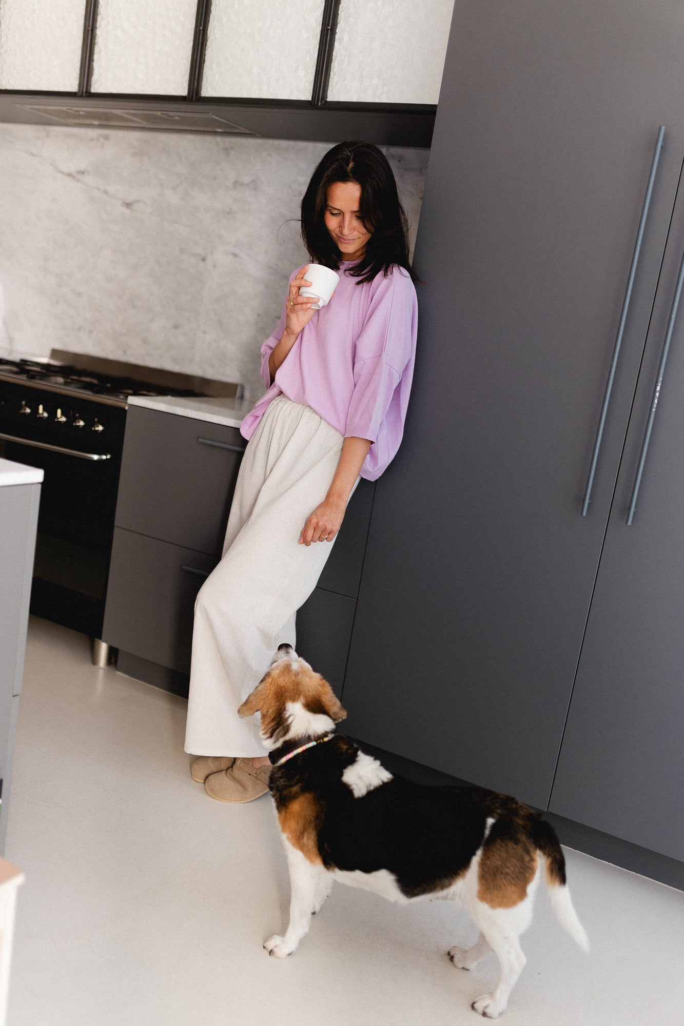 Lily oversized knit lilac