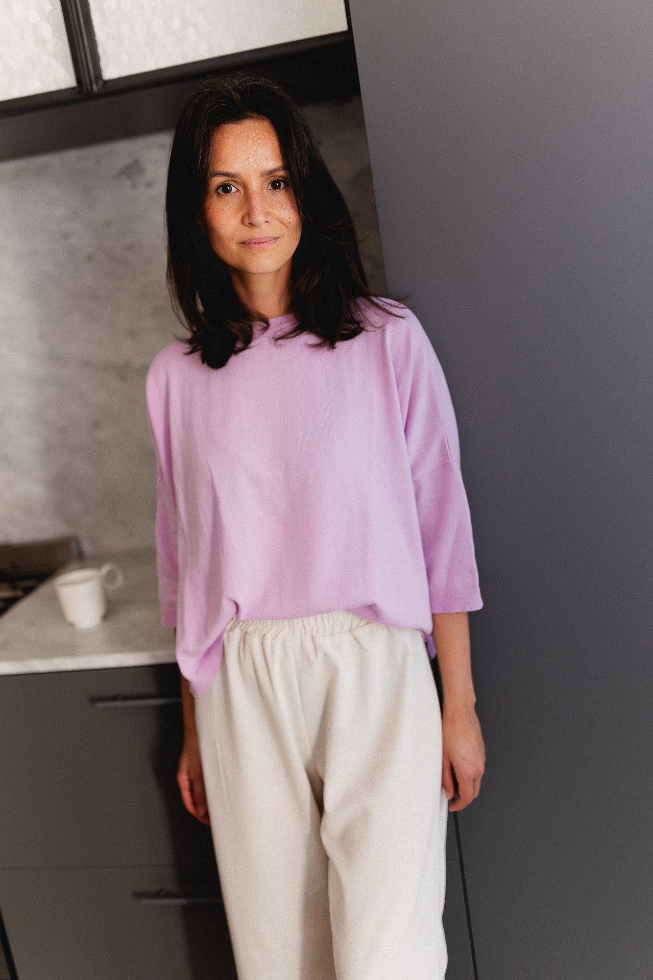 Lily oversized knit lilac