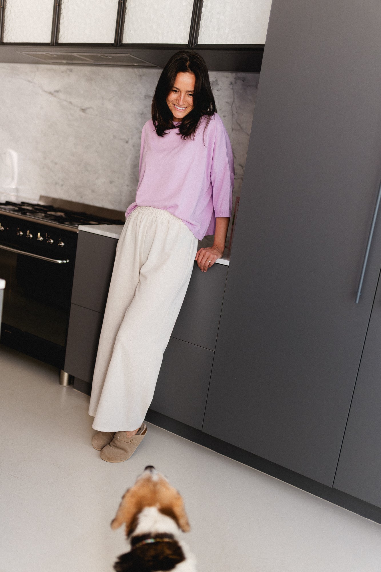 Lily oversized knit lilac