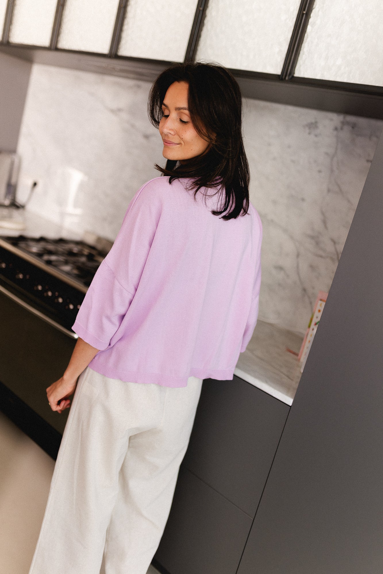 Lily oversized knit lilac