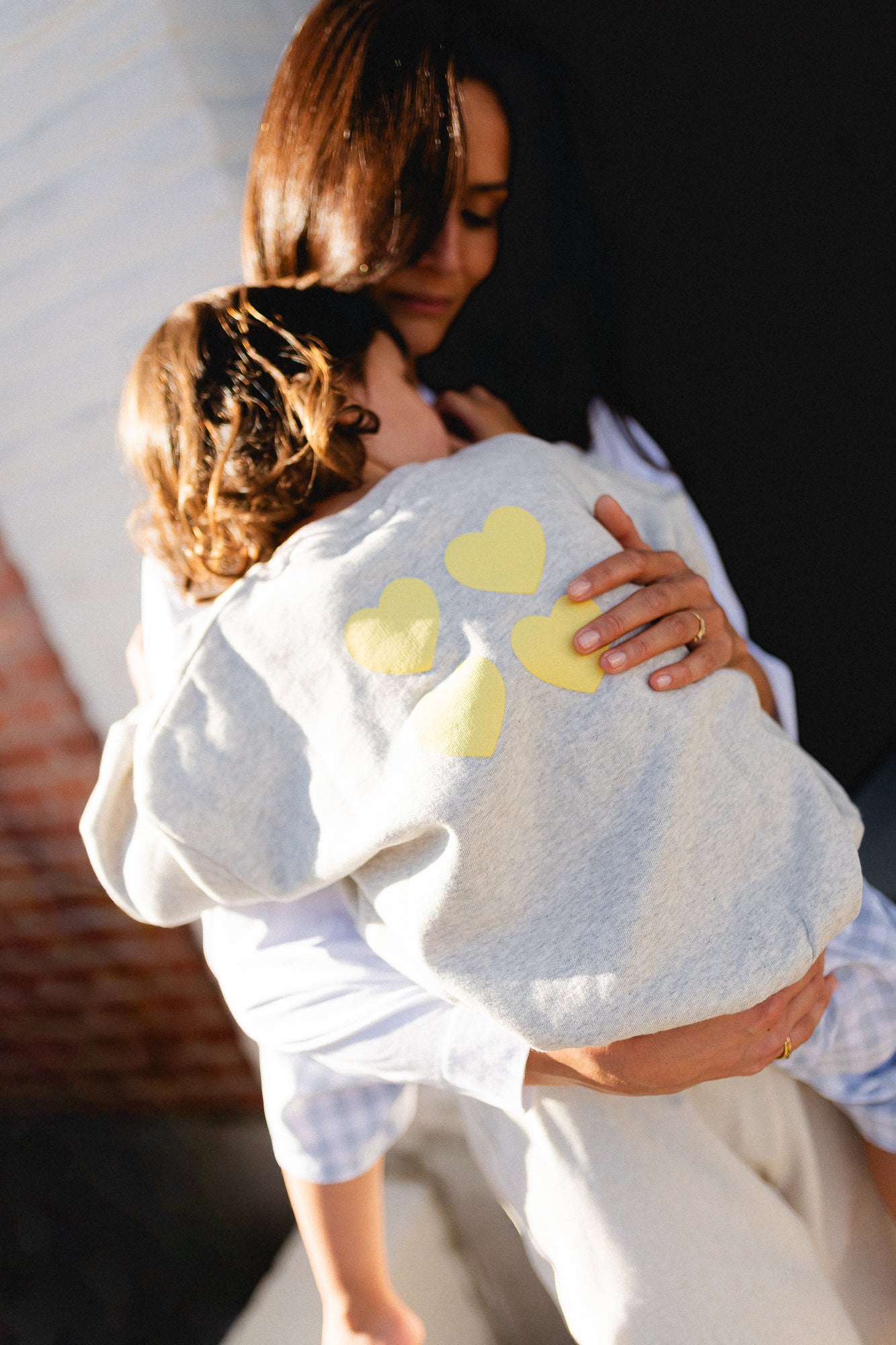 Little Cécile sweater yellow hearts