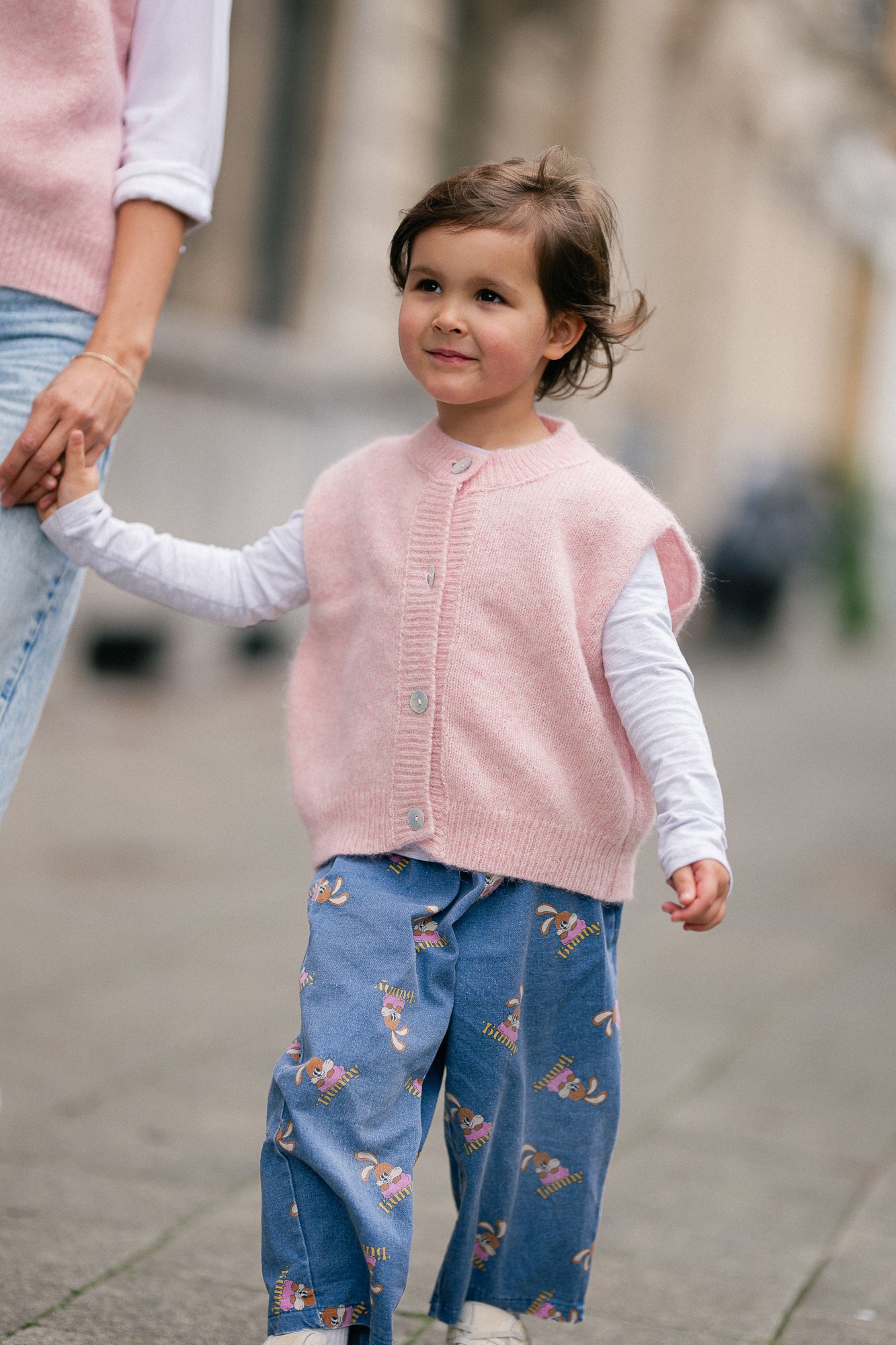 Olivia vest little pink