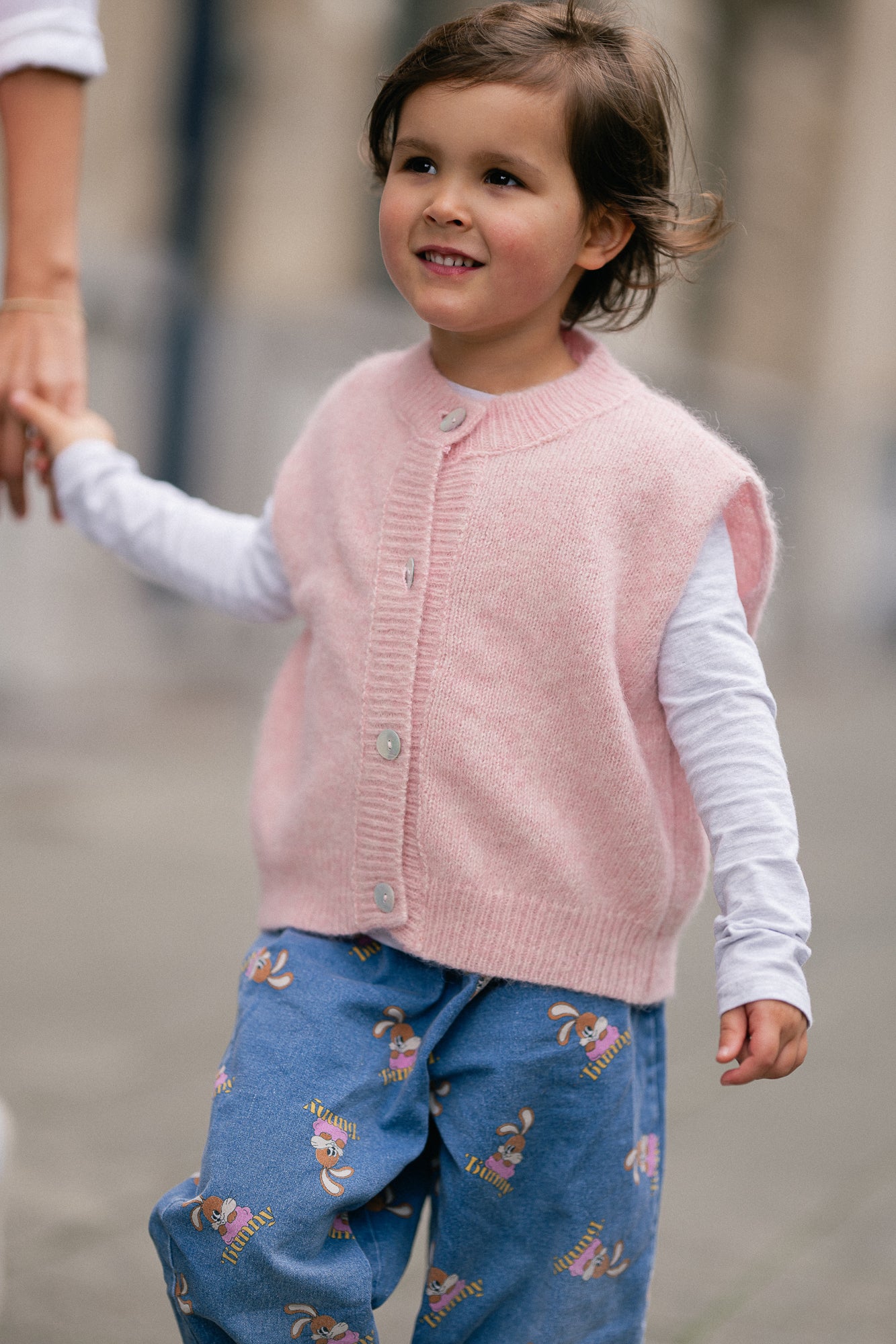 Olivia vest little pink