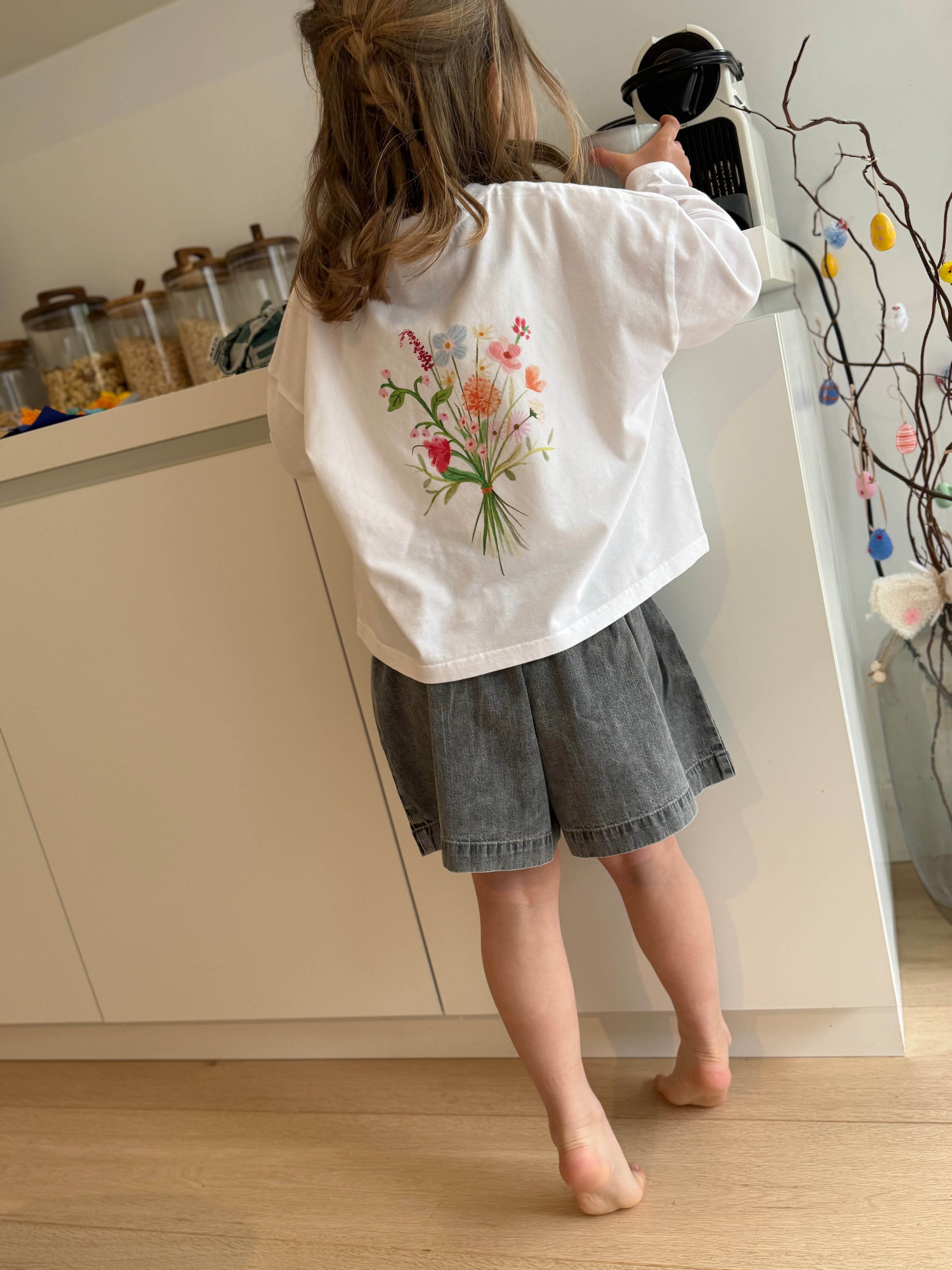 Little Claudia longsleeve top happy flowers