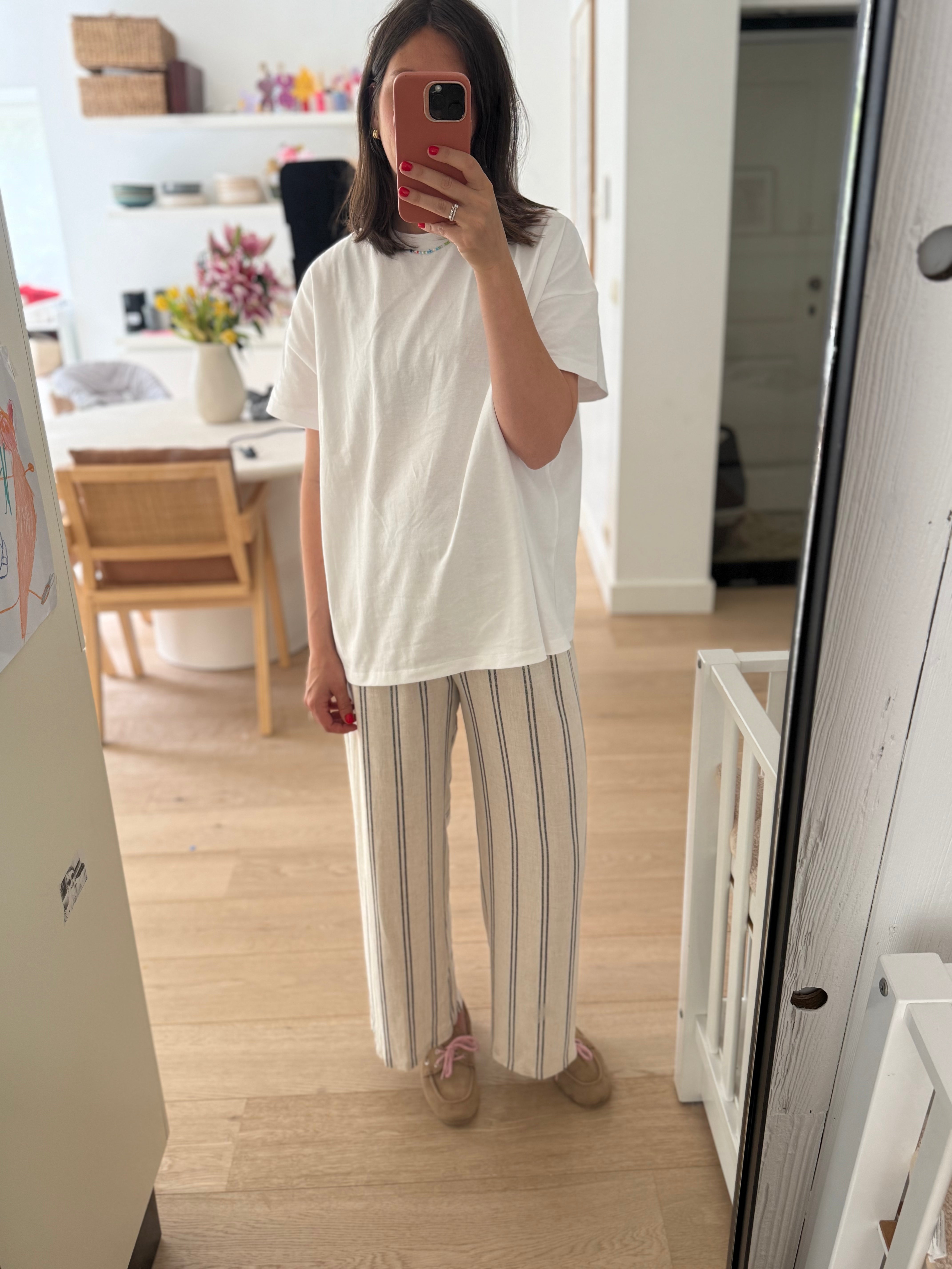 Jacqueline wide leg pantalon striped