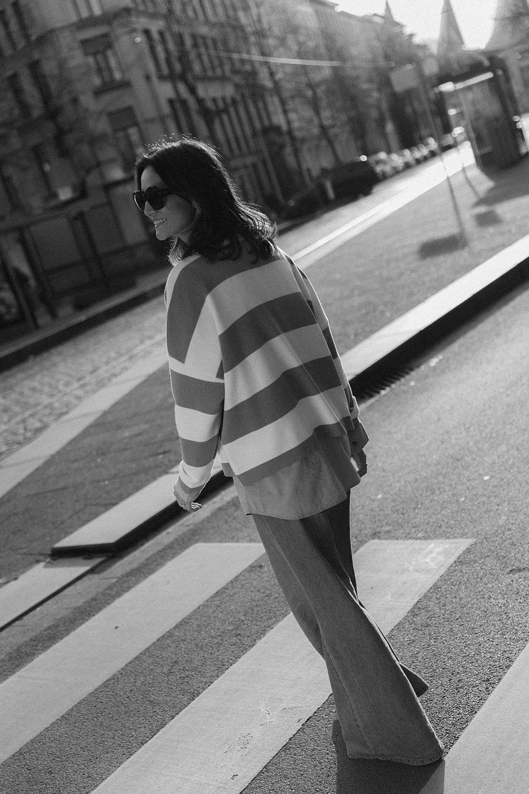 Chloé knit camel/ecru striped