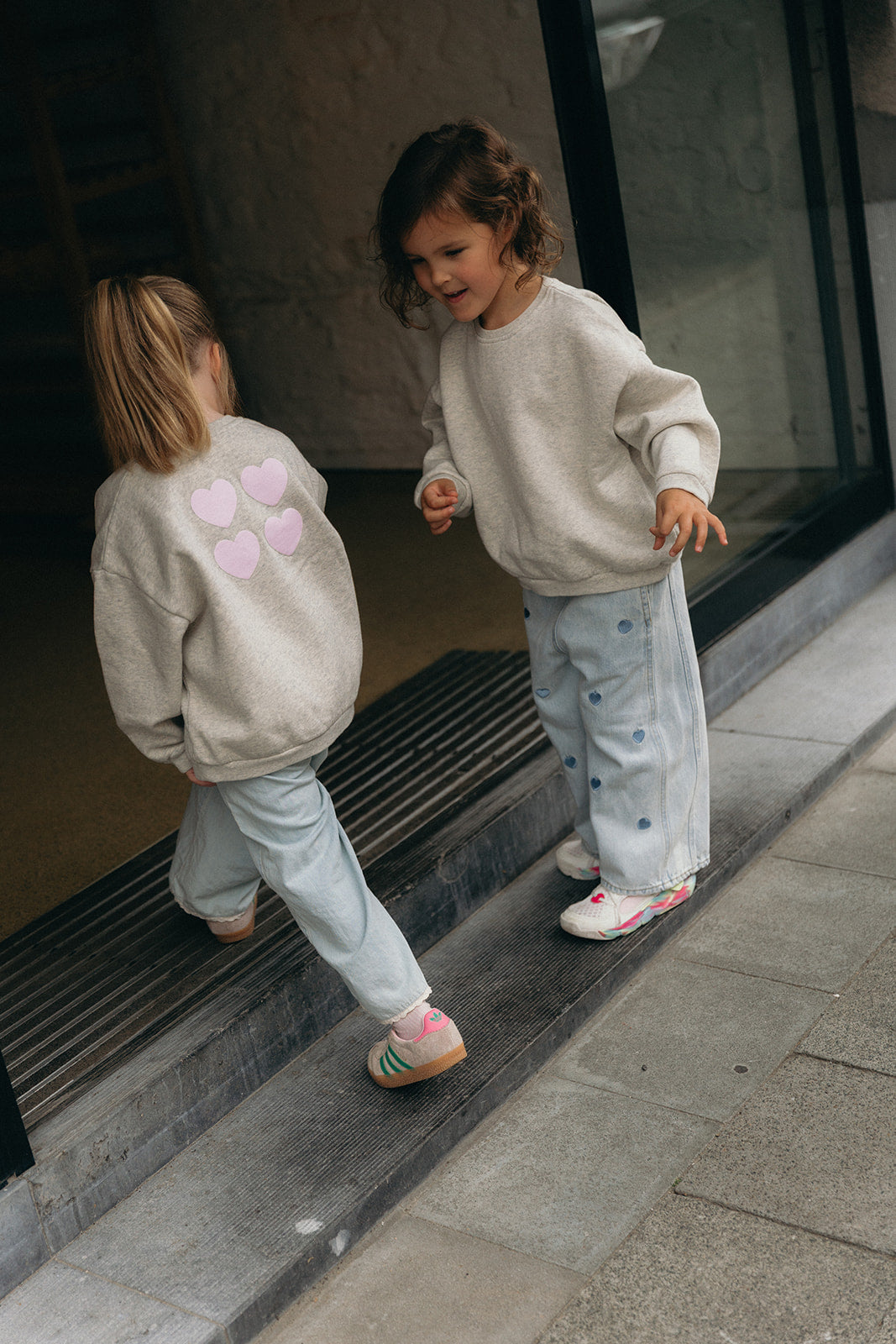 Little Appoline denim blue hearts