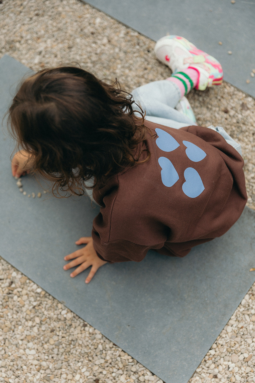 Little Cécile sweater blue hearts