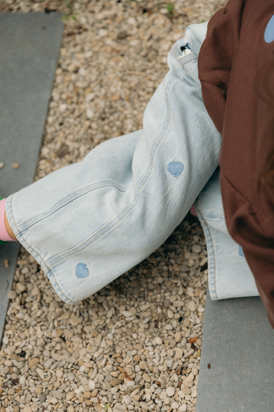 Little Appoline denim blue hearts