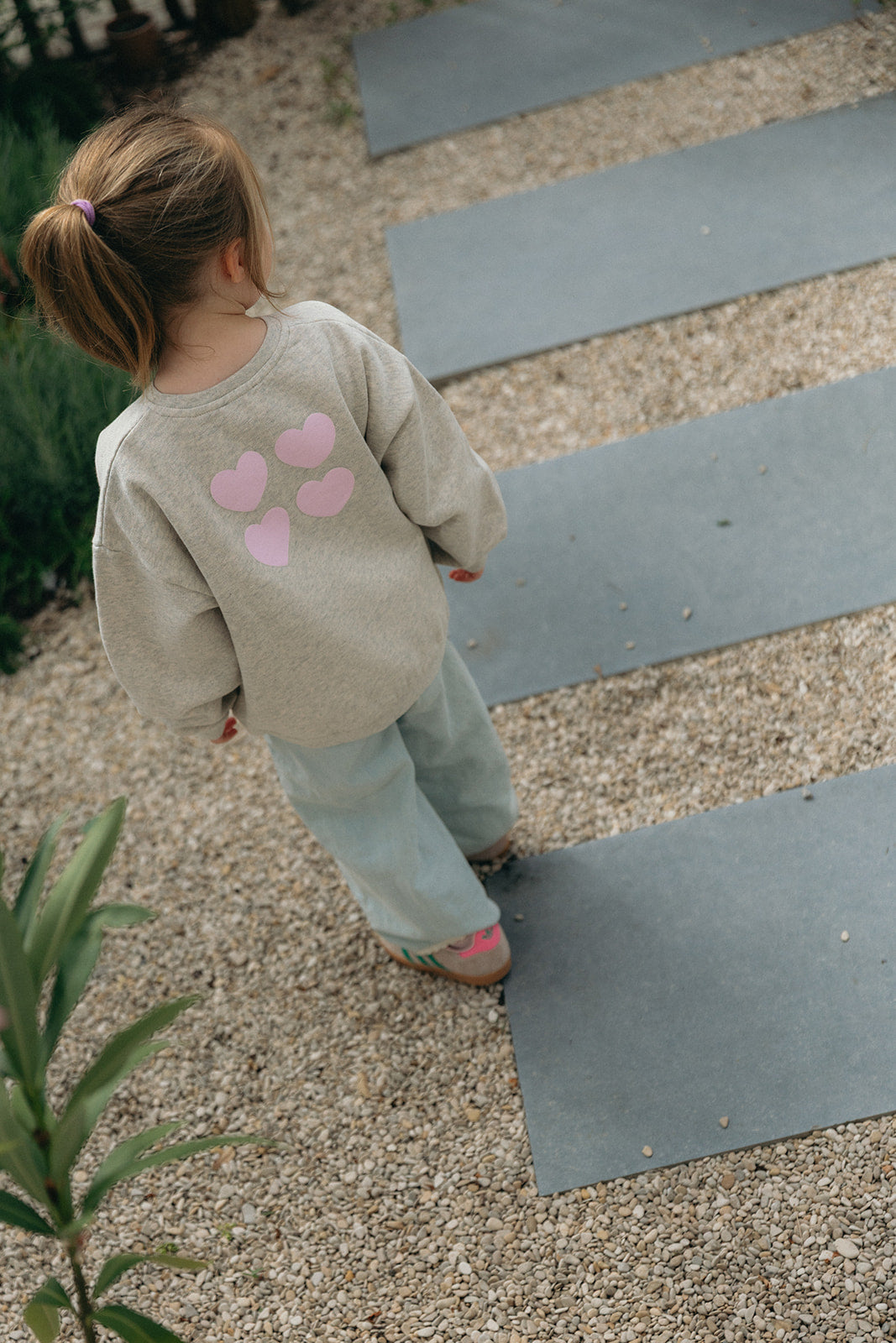 Little Cécile sweater pink hearts
