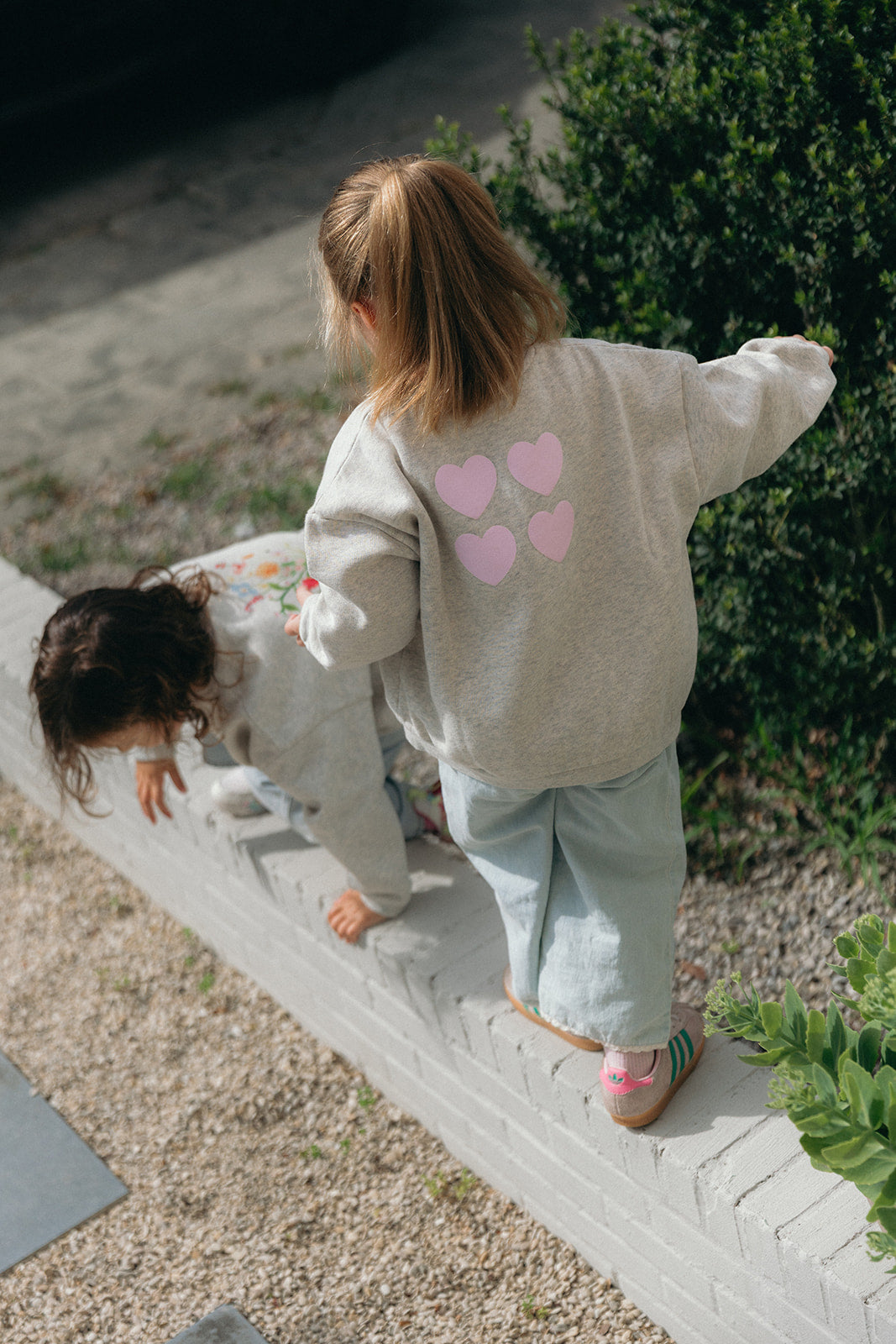 Little Cécile sweater pink hearts