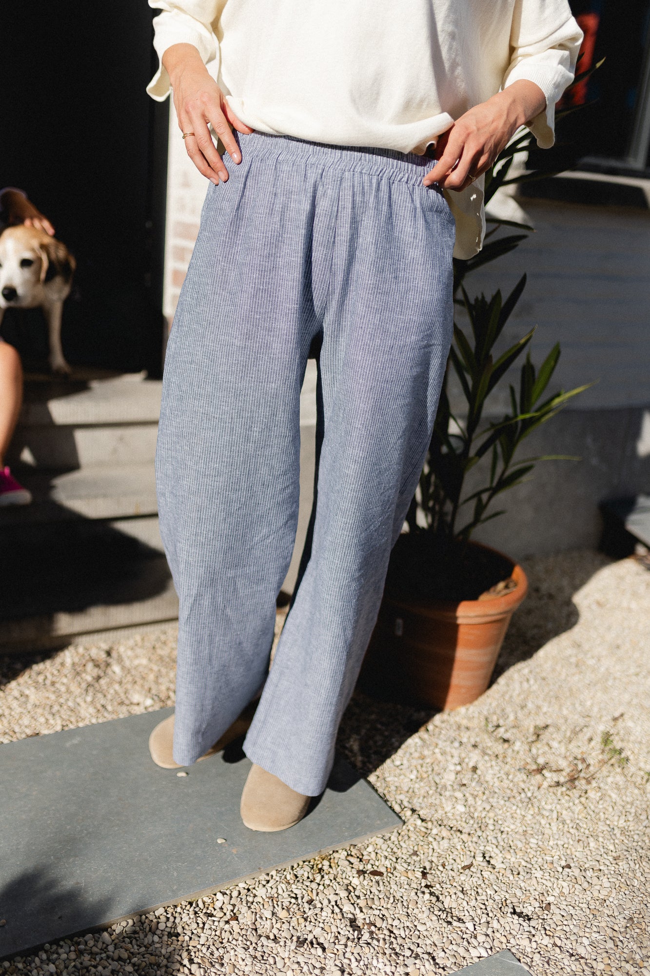 Oona wide leg pantalon