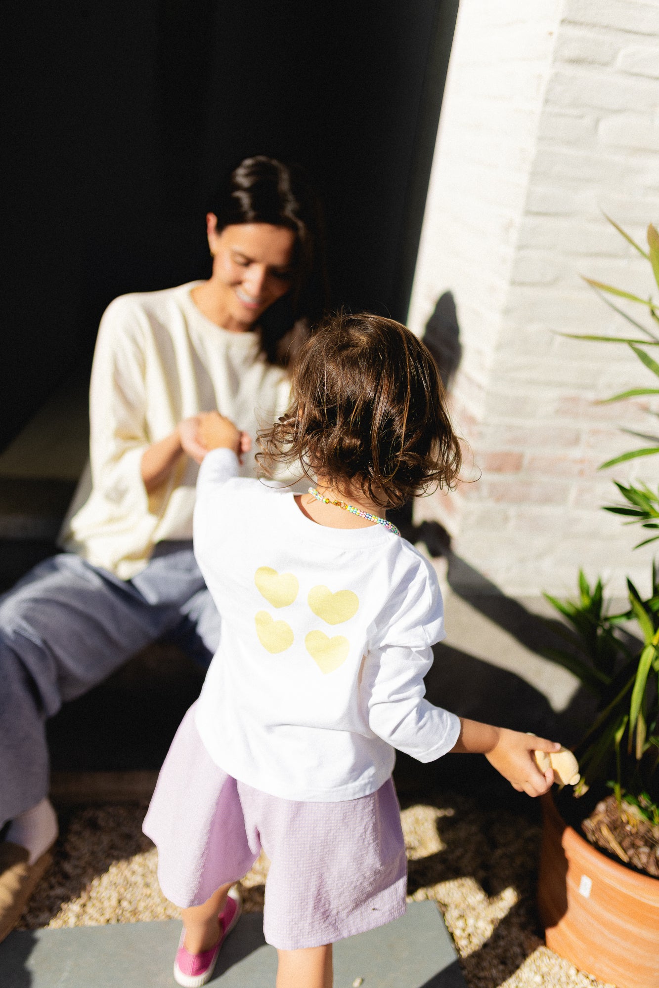 Little Estee seersucker short