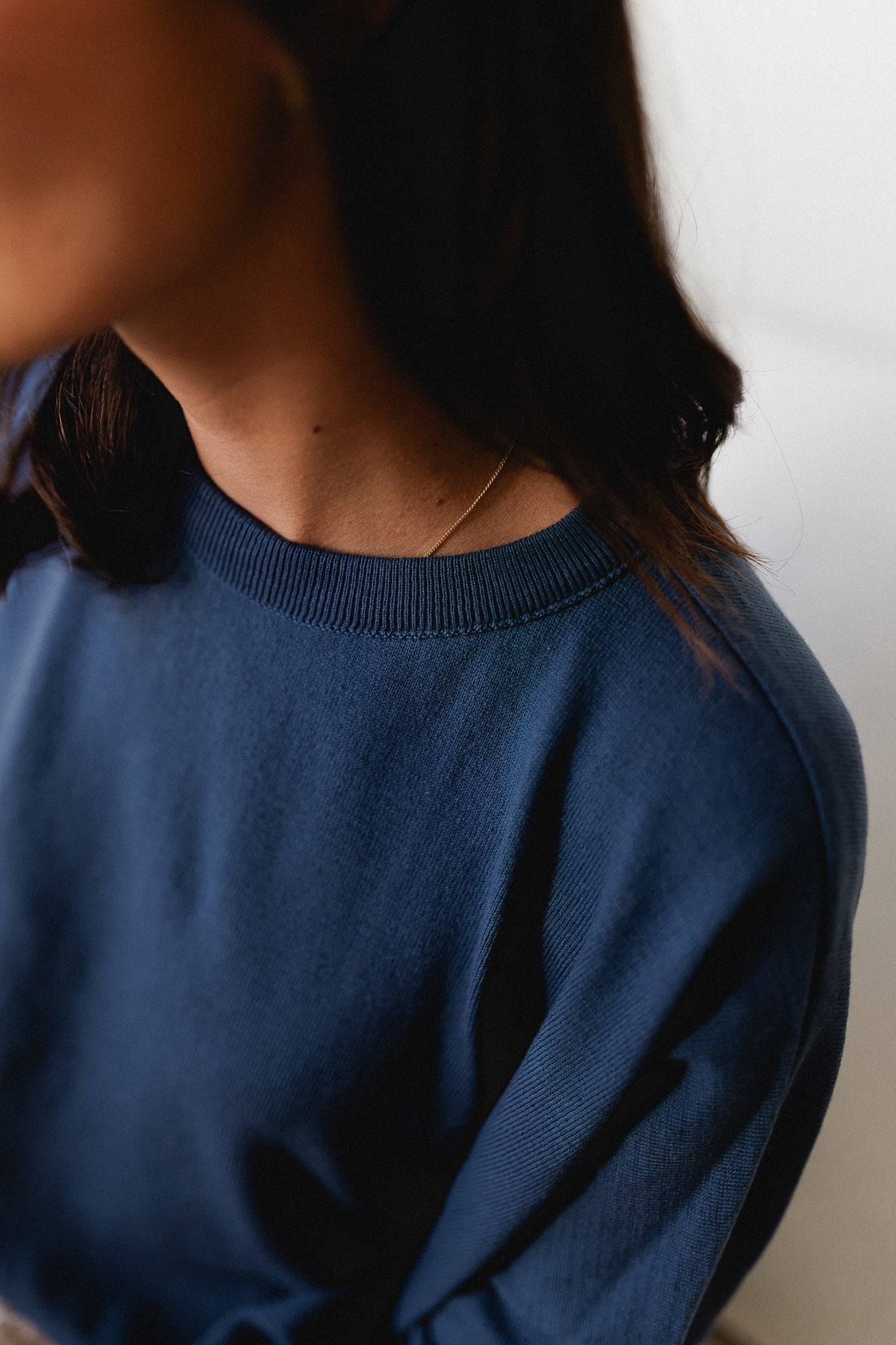 Lily oversized knit navy
