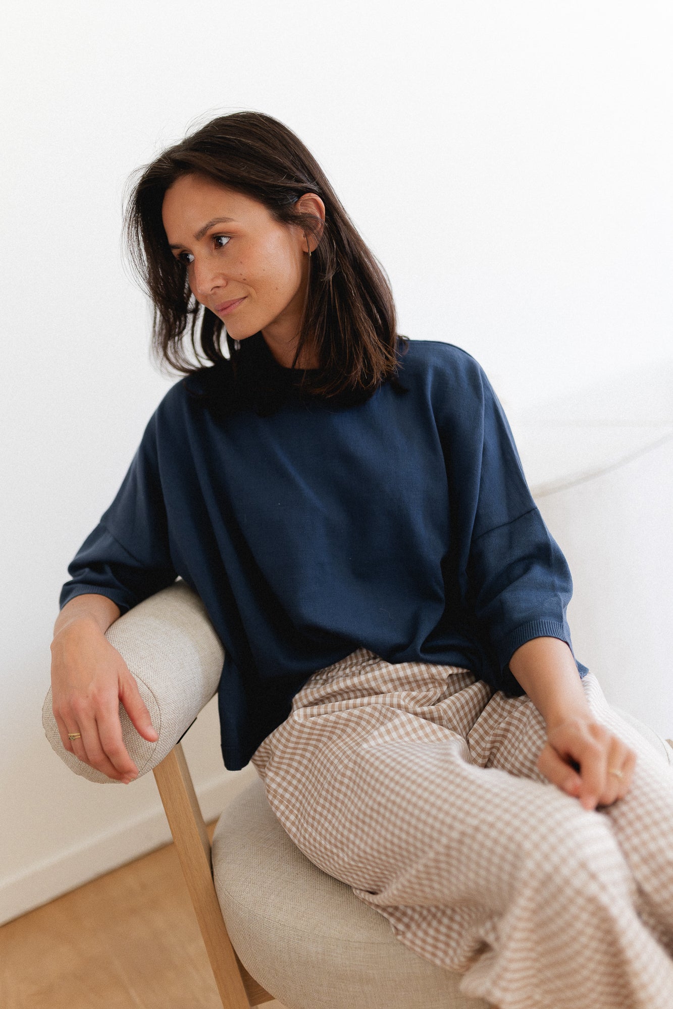 Lily oversized knit navy
