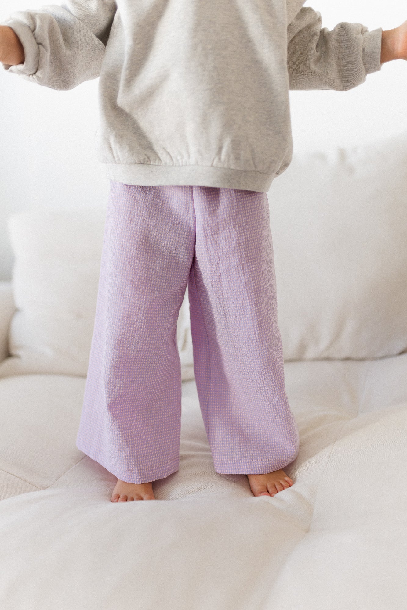 Little Poppy seersucker pantalon