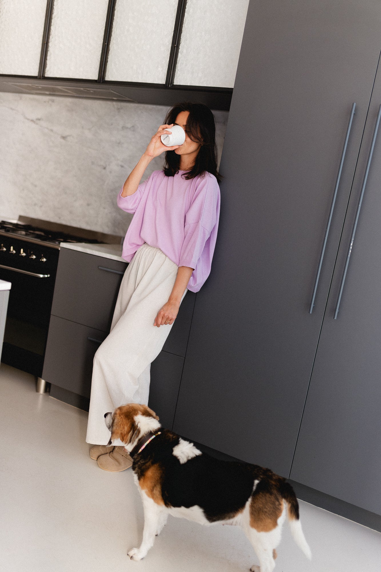 Lily oversized knit lilac