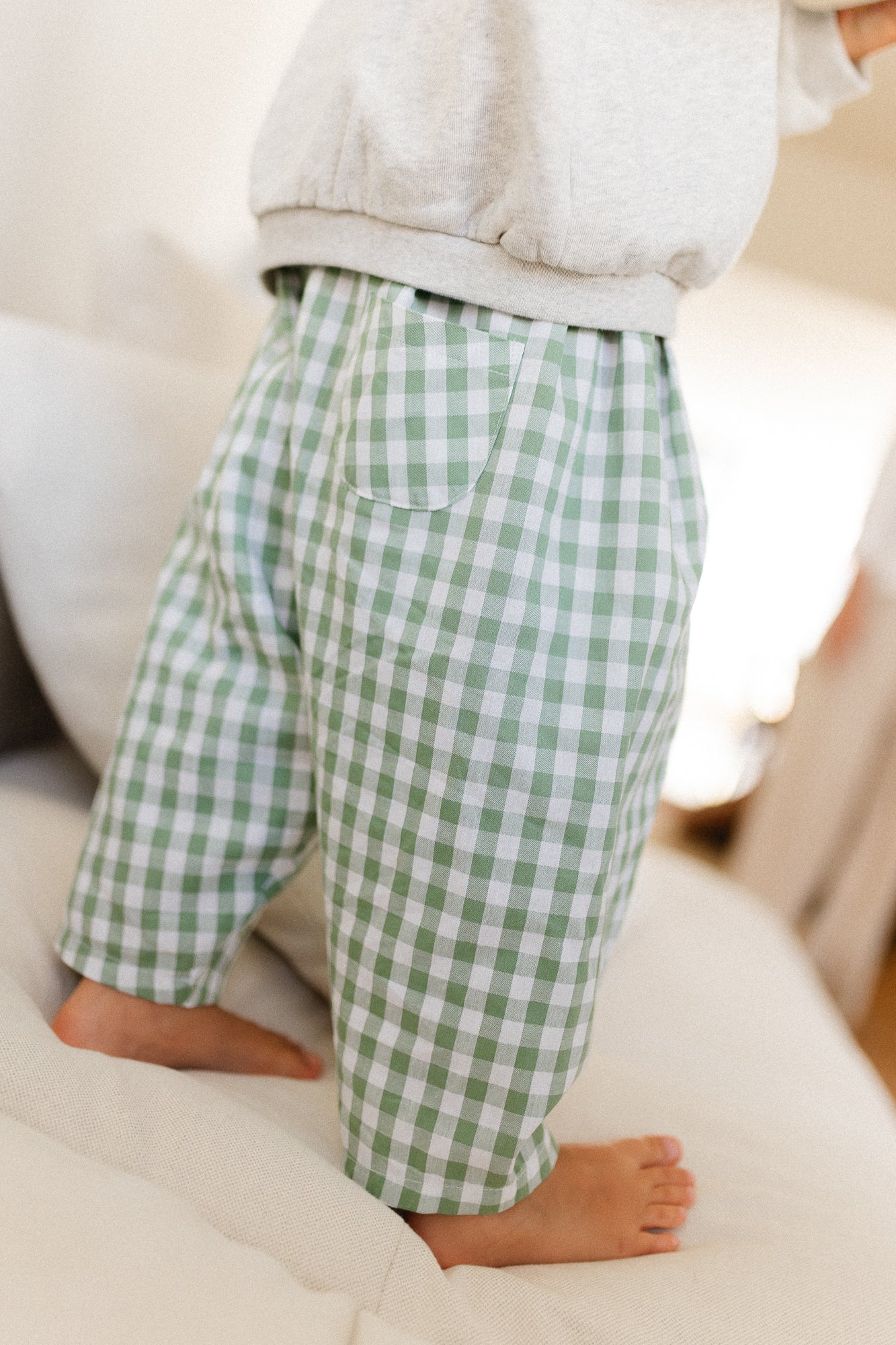 Little Thomas baggy pantalon vichy green