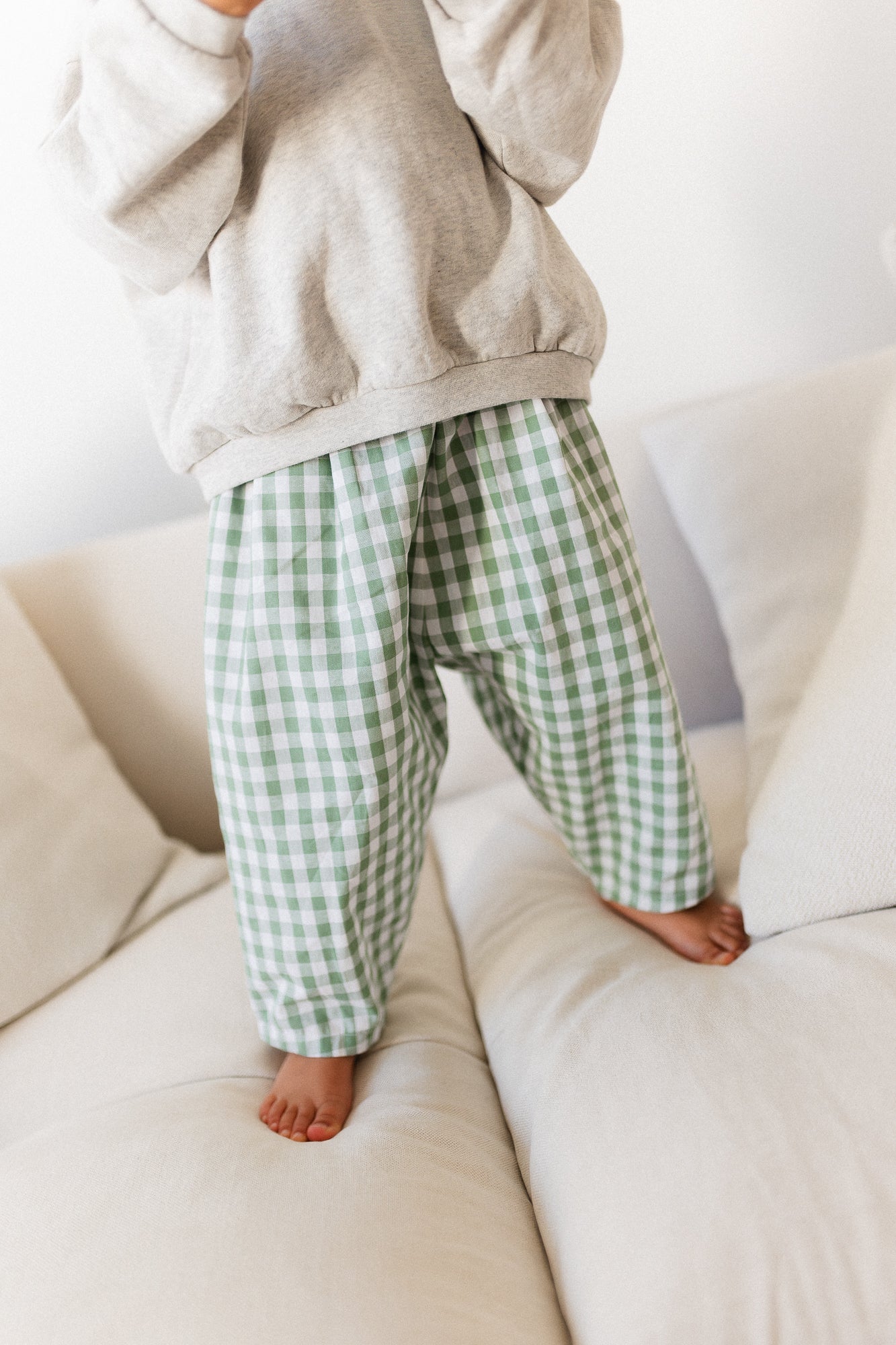 Little Thomas baggy pantalon vichy green