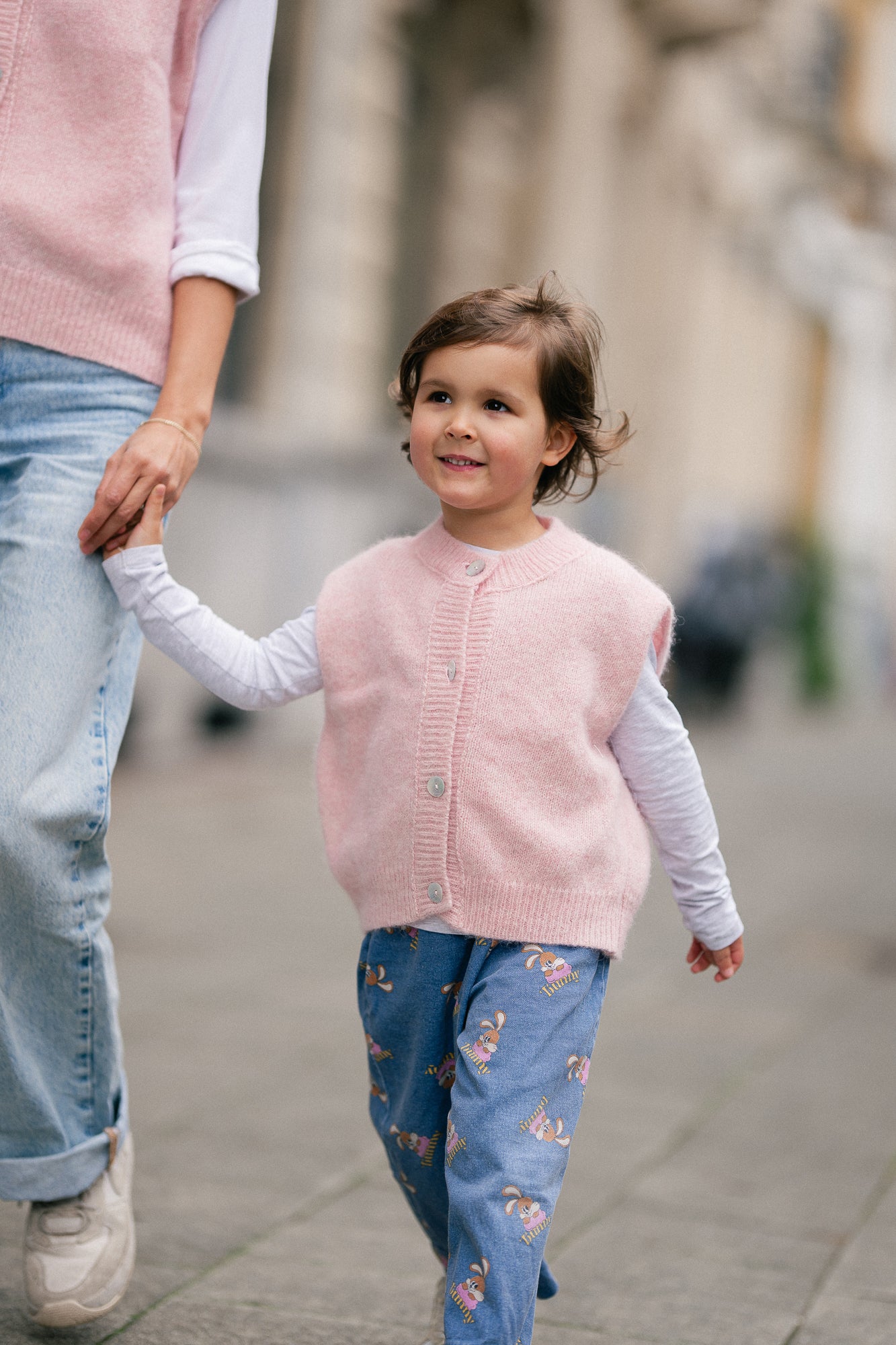Olivia vest little pink